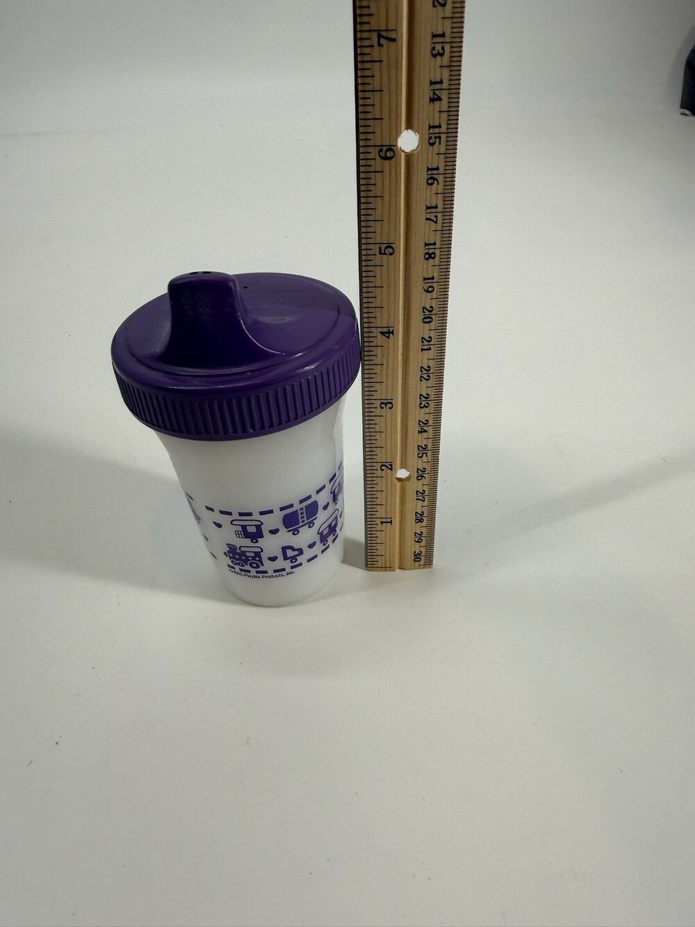 Vintage 1995 Playtex Sippy Cup 8 oz Purple Trains with Valve